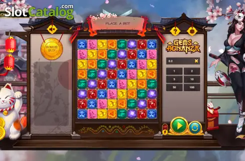 Οθόνη2. Gems Bonanza (1xGames) Κουλοχέρης