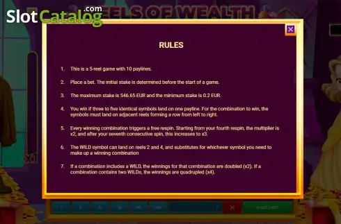 Οθόνη3. Reels of Wealth (1xGames) Κουλοχέρης