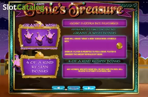 Πίνακας πληρωμών 3. Genie's Treasure (2by2) Κουλοχέρης