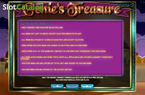 Πίνακας πληρωμών 4. Genie's Treasure (2by2) Κουλοχέρης