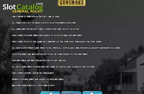 Πίνακας πληρωμών 5. Gunsmoke Κουλοχέρης 
