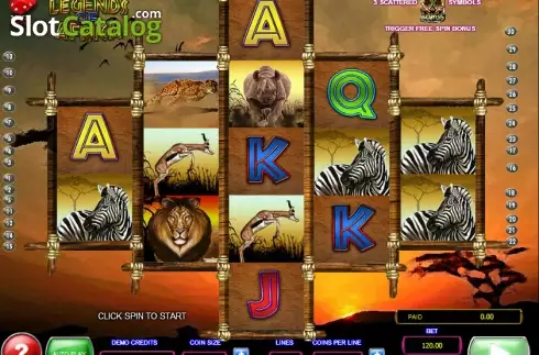 Ροδέλες. Legends of Africa Κουλοχέρης