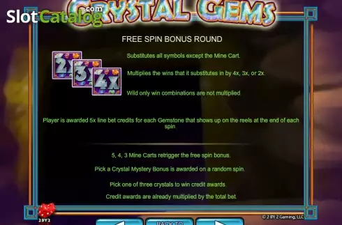 Πίνακας πληρωμών 3. Crystal Gems Κουλοχέρης 