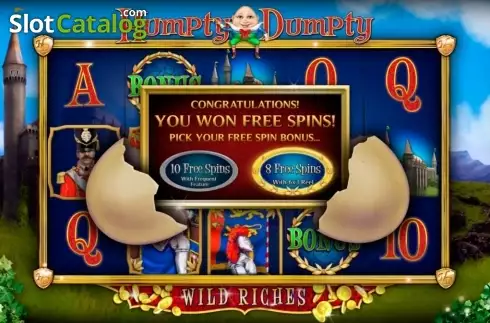 Λειτουργία FreeSpins Επιλέγοντας. Humpty Dumpty Wild Riches (2by2 Gaming) Κουλοχέρης