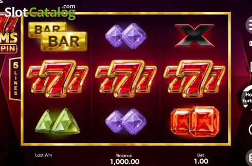Οθόνη3. 777 Gems Respin Κουλοχέρης