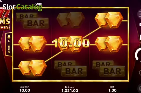 Οθόνη5. 777 Gems Respin Κουλοχέρης