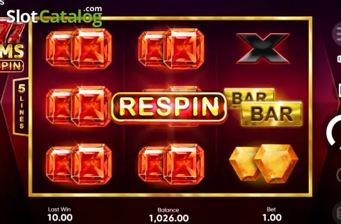 Οθόνη6. 777 Gems Respin Κουλοχέρης