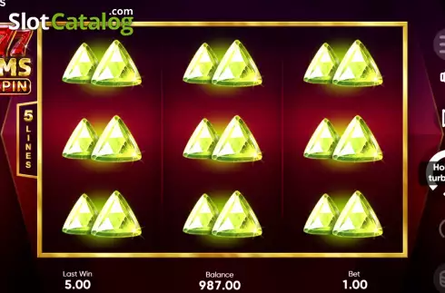 Οθόνη7. 777 Gems Respin Κουλοχέρης