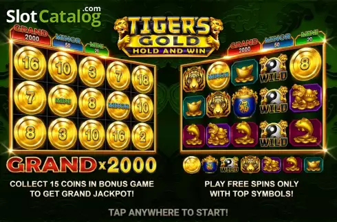 Οθόνη2. Tiger's Gold Hold and Win Κουλοχέρης
