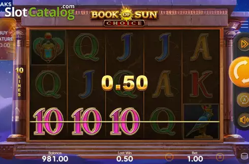 Οθόνη5. Book of Sun Choice Κουλοχέρης 