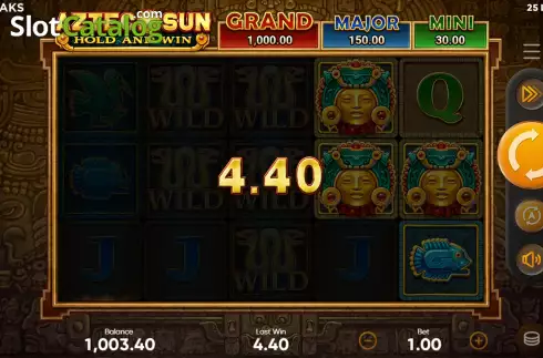 Οθόνη4. Aztec Sun Hold and Win Κουλοχέρης