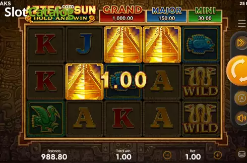 Οθόνη6. Aztec Sun Hold and Win Κουλοχέρης