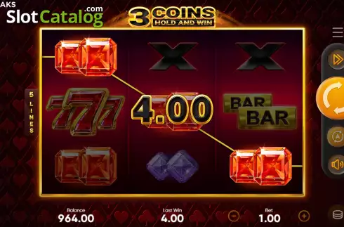 Οθόνη6. 3 Coins Hold and Win Κουλοχέρης