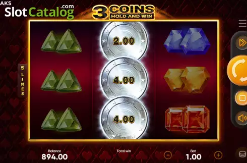 Οθόνη9. 3 Coins Hold and Win Κουλοχέρης