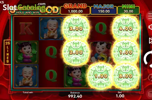 Οθόνη5. Super Rich God Hold and Win Κουλοχέρης
