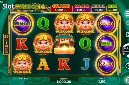Οθόνη3. Wukong Hold and Win Κουλοχέρης 