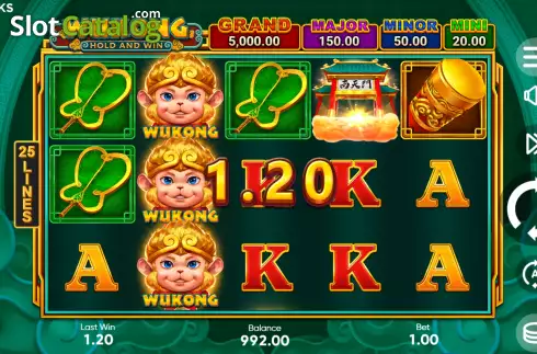 Οθόνη4. Wukong Hold and Win Κουλοχέρης 