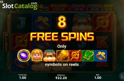 Οθόνη7. Wukong Hold and Win Κουλοχέρης 