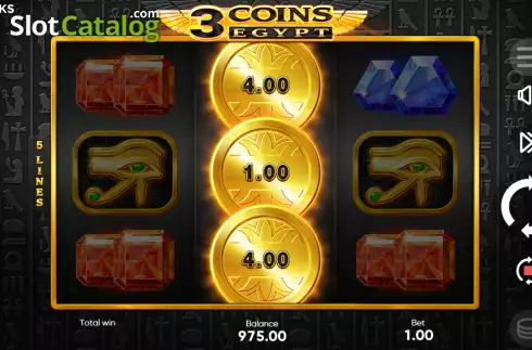 Οθόνη6. 3 Coins: Egypt Κουλοχέρης