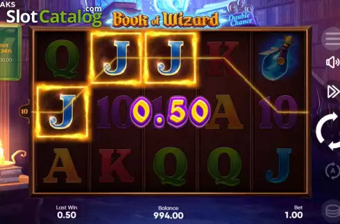 Οθόνη4. Book of Wizard Double Chance Κουλοχέρης