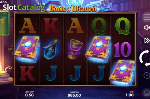 Οθόνη6. Book of Wizard Double Chance Κουλοχέρης
