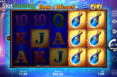 Οθόνη9. Book of Wizard Double Chance Κουλοχέρης