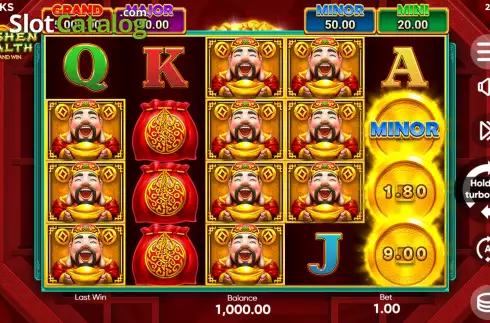 Οθόνη3. Caishen Wealth Hold and Win Κουλοχέρης