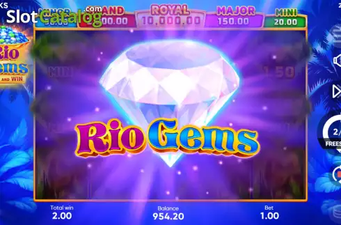 Οθόνη6. Rio Gems Κουλοχέρης