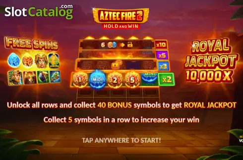 Οθόνη2. Aztec Fire 2 Κουλοχέρης