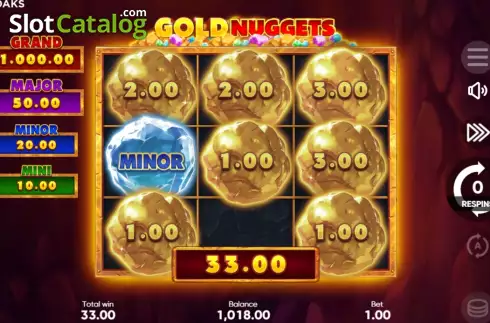 Οθόνη3. Gold Nuggets (3 Oaks) Κουλοχέρης 