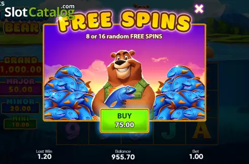 Οθόνη5. Fishin' Bear Κουλοχέρης