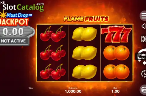 Οθόνη2. Must Drop Jackpot Flame Fruits Κουλοχέρης
