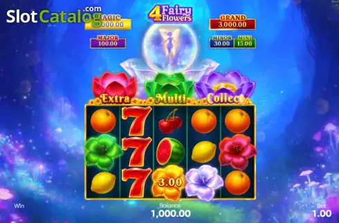 Οθόνη2. 4 Fairy Flowers Κουλοχέρης