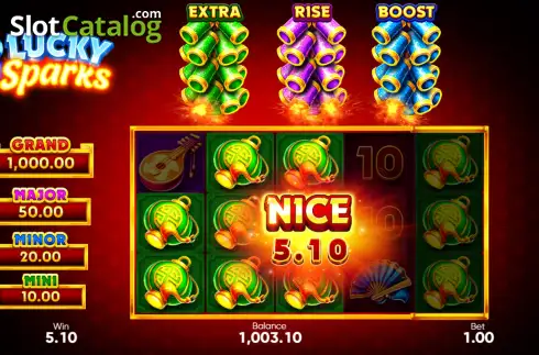 Οθόνη3. 3 Lucky Sparks Κουλοχέρης