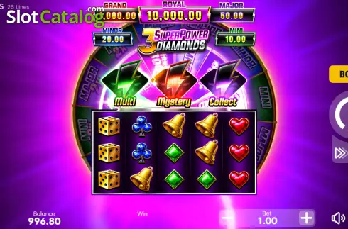 Οθόνη2. 3 Super Power Diamonds Κουλοχέρης