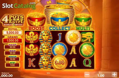 Οθόνη2. 4 Pots of Egypt: Bonus Wheel Κουλοχέρης