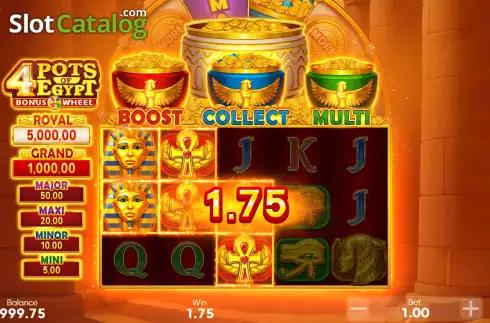 Οθόνη3. 4 Pots of Egypt: Bonus Wheel Κουλοχέρης