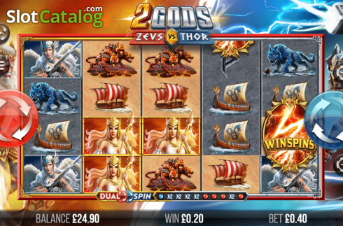 Οθόνη3. 2 Gods Zeus vs Thor Κουλοχέρης 