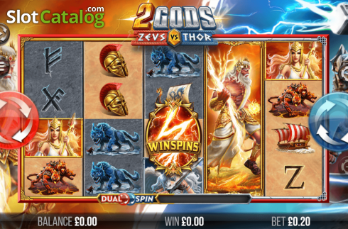 Οθόνη5. 2 Gods Zeus vs Thor Κουλοχέρης 
