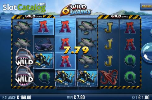 Οθόνη4. 6 Wild Sharks Κουλοχέρης