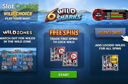 Οθόνη2. 6 Wild Sharks Κουλοχέρης