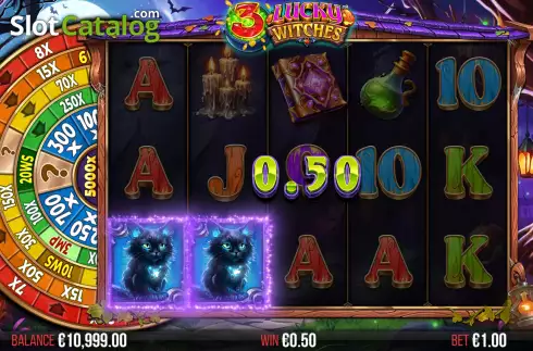 Οθόνη4. 3 Lucky Witches Κουλοχέρης