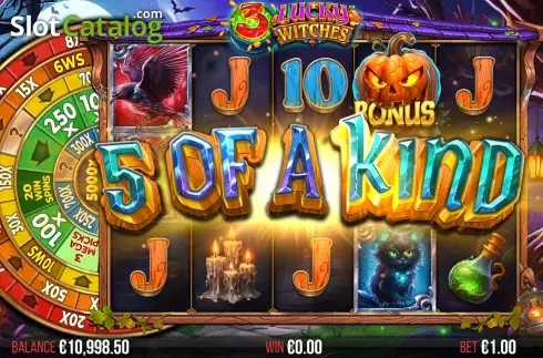 Οθόνη5. 3 Lucky Witches Κουλοχέρης