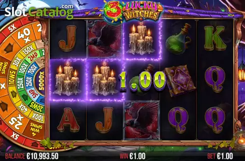 Οθόνη6. 3 Lucky Witches Κουλοχέρης