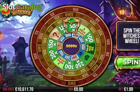 Οθόνη9. 3 Lucky Witches Κουλοχέρης