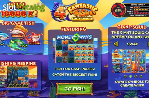 Οθόνη2. 4 Fantastic Fish Gigablox Κουλοχέρης