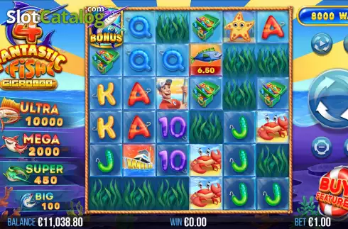Οθόνη3. 4 Fantastic Fish Gigablox Κουλοχέρης