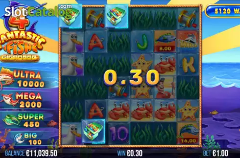 Οθόνη5. 4 Fantastic Fish Gigablox Κουλοχέρης