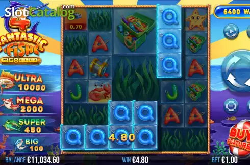 Οθόνη6. 4 Fantastic Fish Gigablox Κουλοχέρης