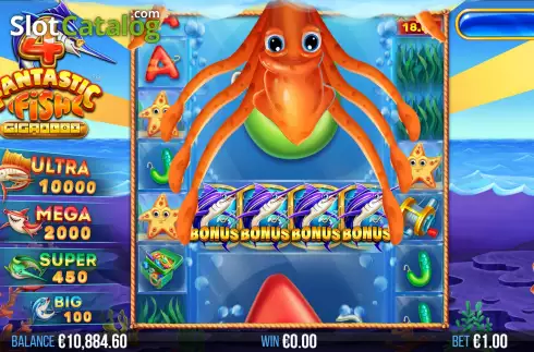 Οθόνη9. 4 Fantastic Fish Gigablox Κουλοχέρης